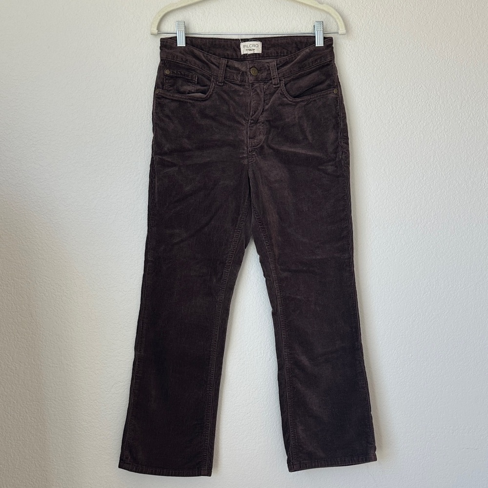 Pilcro Corduroy Pants Brown Size 29 Straight Leg Cotton Modal Soft Pants